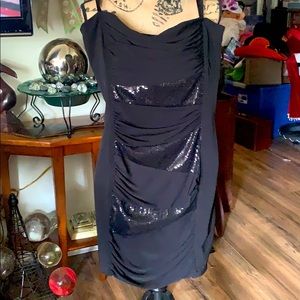 BCBGeneration Sequined Little Black Dress